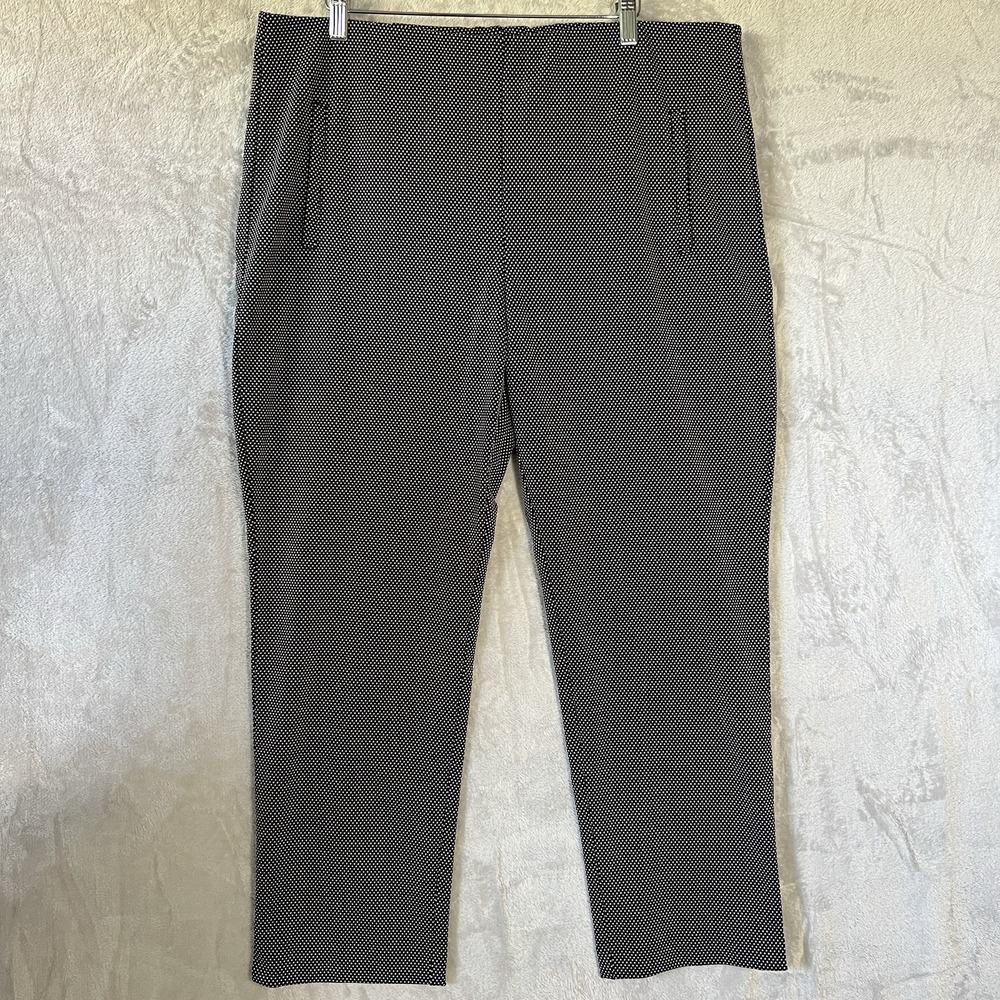 Chico's Pants Womens‎ Petite 3 Cropped Black Stretch Pull On Capri Office Siren